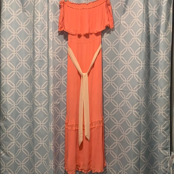 Beautiful Peach Tropical Dress! - Picture 6 of 8